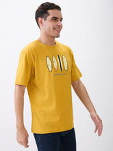 Status Quo Men’s Regular Fit Round Neck T-Shirt with Typography and Graphic Print